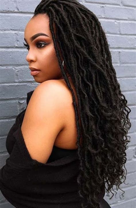 Crochet Faux Locs Curly Ends Stylish Hair Faux Locs Hairstyles Hair Styles