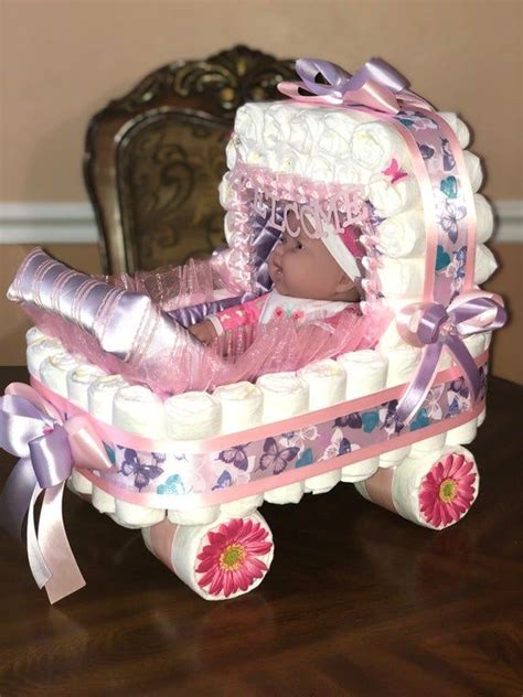 Check spelling or type a new query. Elegant Diaper Stroller/ Girl Baby Shower/ Unique and ...