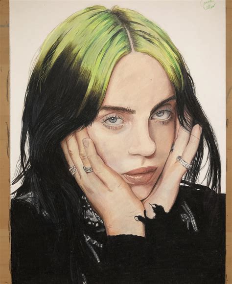 Heres My Billie Eilish Pencil Portrait Drawing