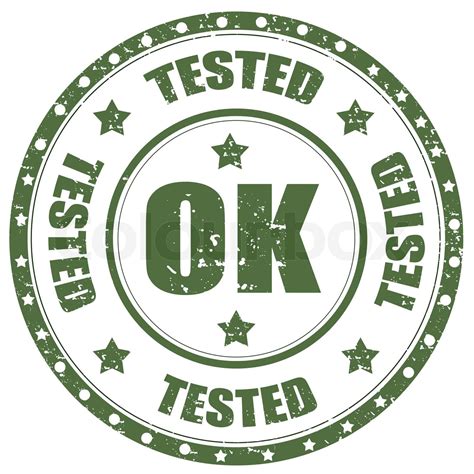 Tested Ok Stock Vector Colourbox