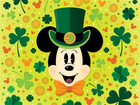 St.Patricks Day Mickey | St patricks day wallpaper, Disney wallpaper