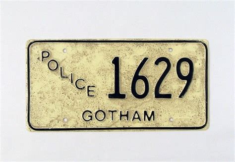 Batman Returns Screen Used Gotham Police License Plate Prop