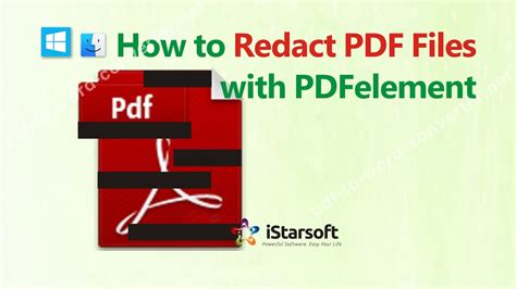 How To Redact Pdf Files With Pdfelement Youtube