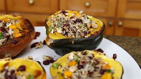 Stuffed Acorn Sqush Bake Acorn Squash And Stuff With Quinoa Mixed With