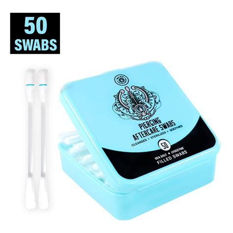Base Labs Sea Salt Piercing Aftercare Kit 50 Medicated Swabs