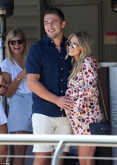 Sam Burgess Rubs Pregnant Wife Phoebes Belly