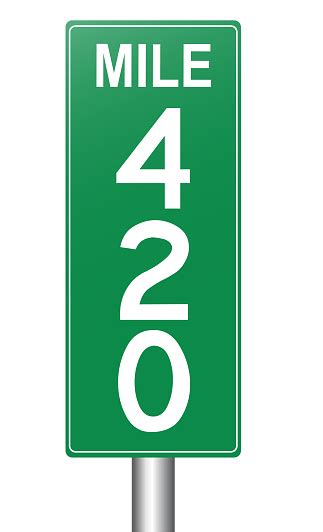 Mile Marker 420 Sign Stock Illustration Download Image Now Cannabis