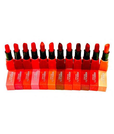 Kiss Beauty Matte Lipstick Pack Of 12 Buy Kiss Beauty Matte Lipstick Pack Of 12 At Best Prices