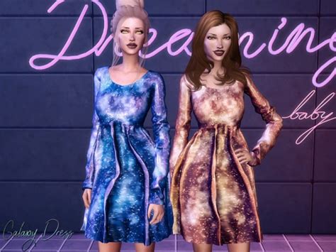 The Sims Resource Galaxy Dress By Genius666 • Sims 4 Downloads