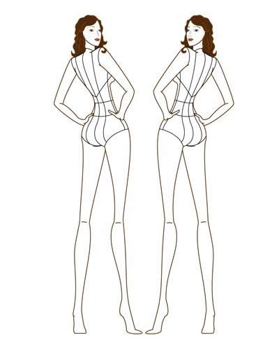 Female fashion figurine stock illustration. Female Fashion Figure Croqui 002 | Fashion figures ...