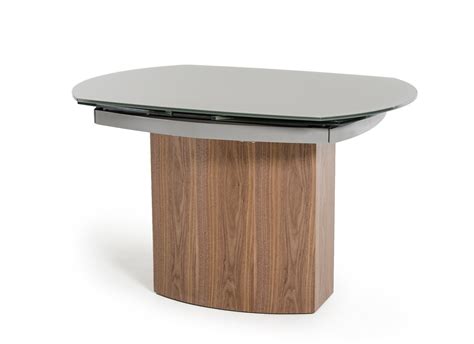 Swing Modern Round Extend Able Walnut Dining Table