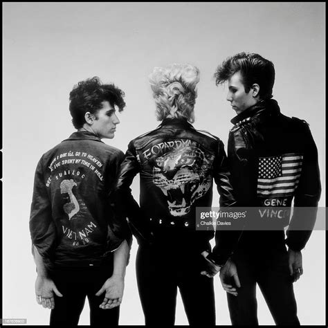 American Rock N Roll Group The Stray Cats London 1980 Left To