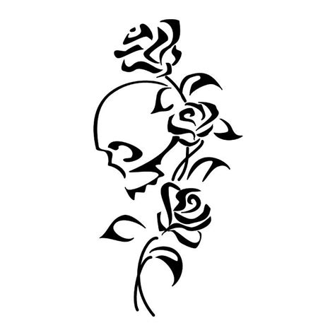Rose And Skull Tribal Rose Tattoos Skulls And Roses Tribal Rose
