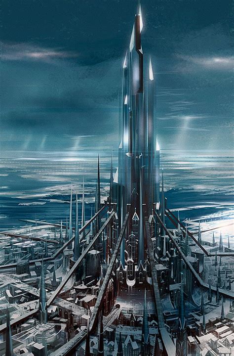 Skyscraper Sci Fi Cyberpunk Art Futuristic City Futuristic Art