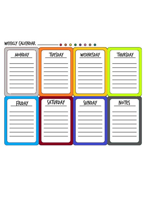8 Free Printable Weekly Calendar Templates In Pdf Weekly Schedule