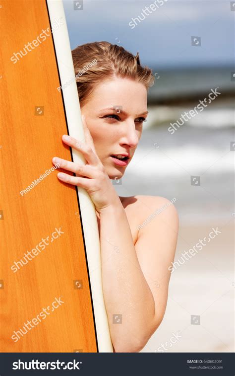 Surfer Girl On Beach Bikini Stock Photo 640602091 Shutterstock