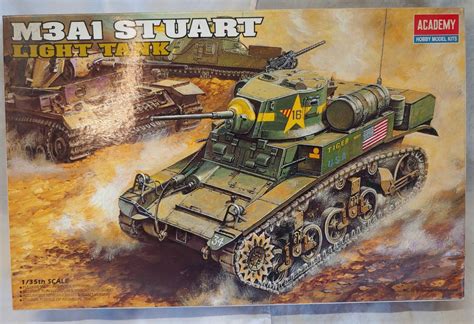 Academy M3a1 Stuart Light Tank Wgl 2 S