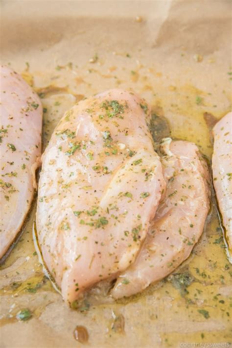 Insert the meat or food. Oven Baked Chicken Breast - Courtney's Sweets