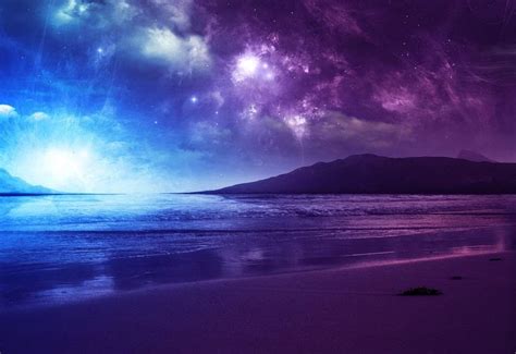 Blue And Purple Beach Sunset Pretty Pinterest