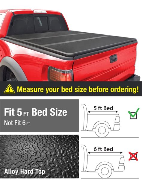 Alloy Tri Fold Hard Top Truck Bed Tonneau Cover For 2005 2015 Toyota