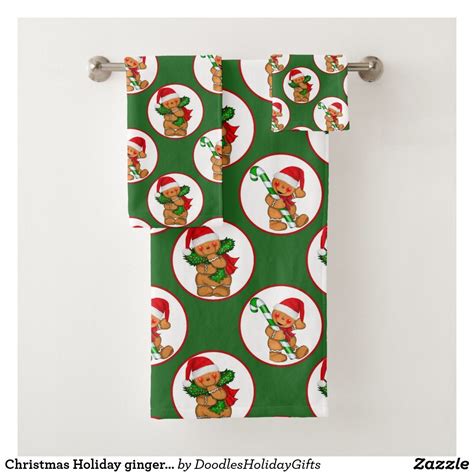 Plus, free shipping available at whether you're searching for bath sheets, bath towels or washcloths, explore our selection of soft. Christmas Holiday gingerbread pattern Bath Towel Set (With ...