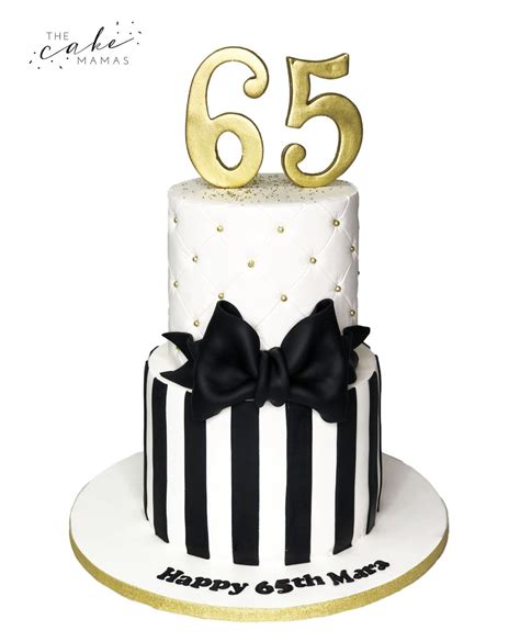 Simple And Elegant 65th Birthday Cake Doce