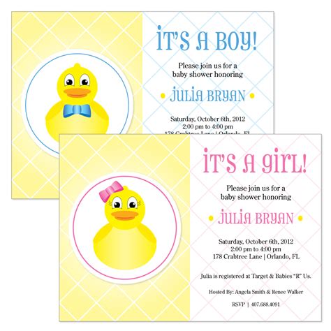 Rubber Duck Baby Shower Invitation Dolanpedia