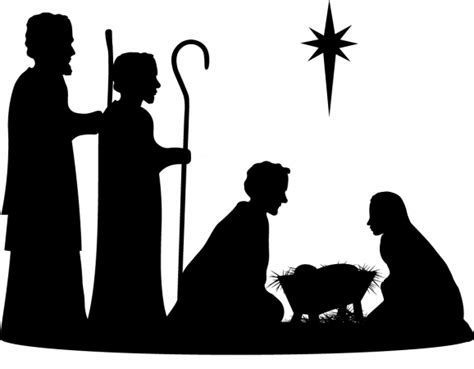 Nativity Star Silhouette Clip Art