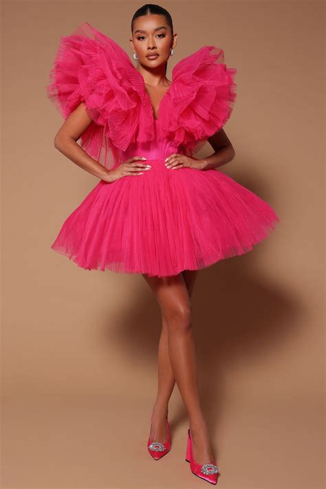 delaney tulle mini dress pink fashion nova luxe fashion nova