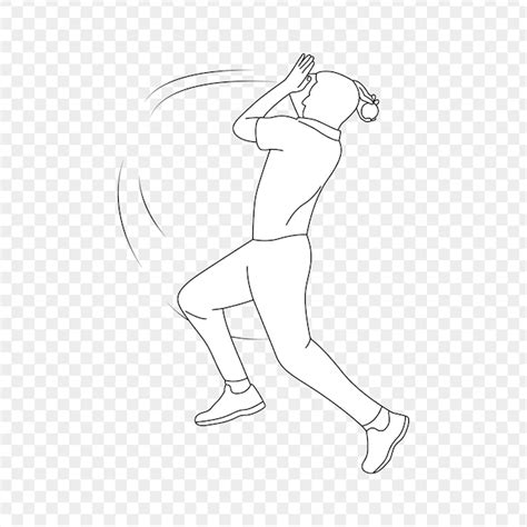 Premium Vector Cricket Bowler Illustration On Transparent Background