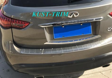 FIT FOR Infiniti QX70 FX35 FX50 Stainless Rear Bumper Protector Cover