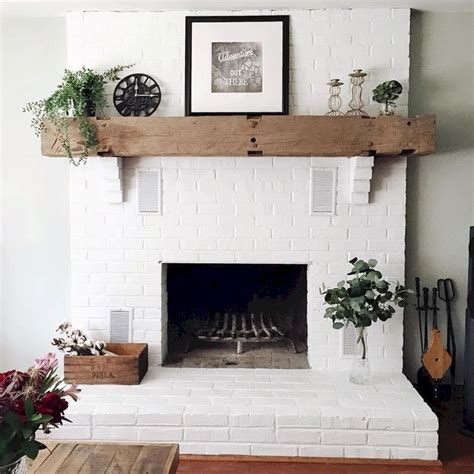 80 Incridible Rustic Farmhouse Fireplace Ideas Makeover 30 Brick
