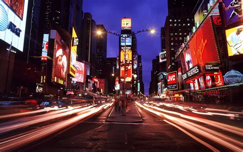 Fondos De Pantalla Nueva York Times Square Ciudad Nocturna