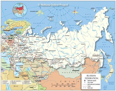 Political Map Of Russia Nations Online Project