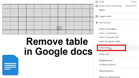 How To Remove Table From Document In Google Docs YouTube