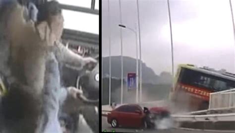 Bus Plunges Off Of Bridge After Angry Passenger Hits Driver In Head With Cellphone How Many
