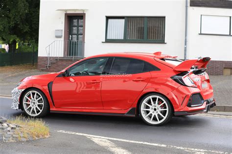 2019 Honda Civic Type R Spied In Red Differs From White Painted