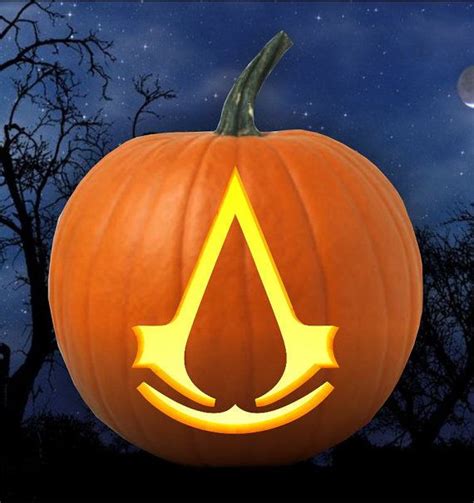Assassin Creed Emblem Pumpkin Carving Pattern Stencil By Grafiteez Halloween Props Fall