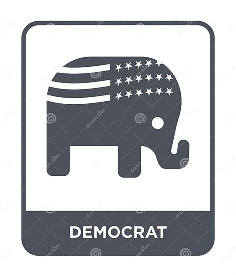 Democrat Icon In Trendy Design Style Democrat Icon Isolated On White