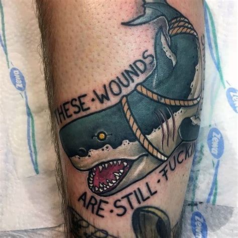 Traditional shark tattoos while they may come from a common background, traditional shark tattoos can have a large variety of meanings. 30 Neo Traditional Shark Tattoo Designs For Men - Cool Ink ...