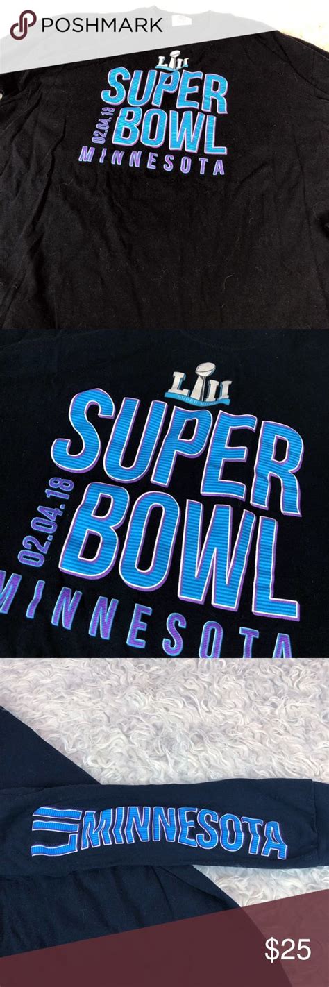 Nfl Minnesota Super Bowl 52 Logo Theme Long Sleeve Mens Style No Size