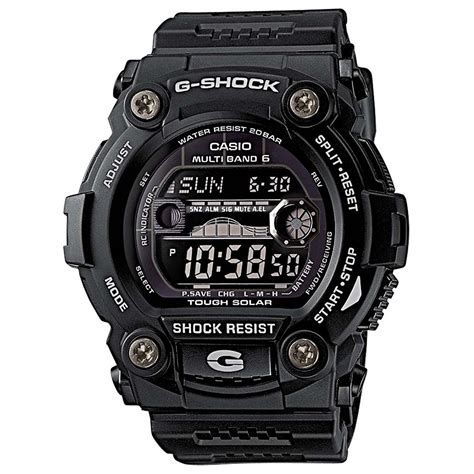 Hour, minute, second, pm, month, date, day. GW7900 Rescue Full Black - G-Shock - GW-7900B-1ER