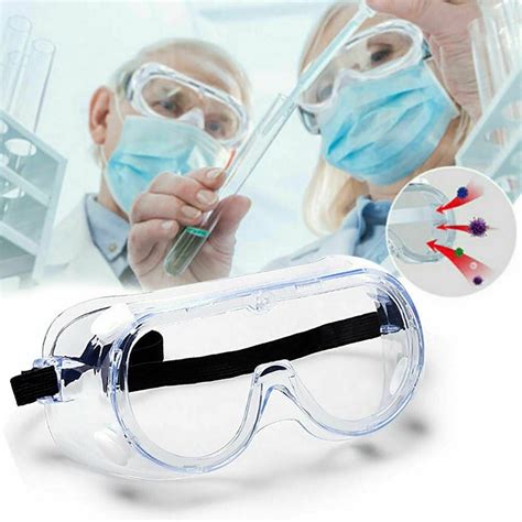 Safety Goggles Over Glasses Lab Work Eye Protective Eyewear Clear Lens 1 Pair Us Ebay