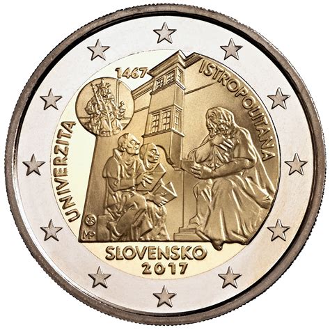 2 Euro Commemorative Coin Slovakia 2017 550th Anniversary Of The