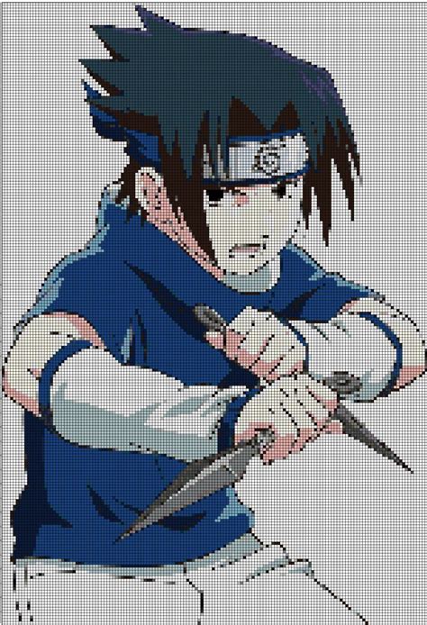 Sasuke Naruto Character Cross Stitch Pattern By Vandihand On Etsy