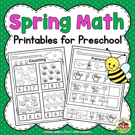 Spring Math Printables For Preschool With Images Spring Math Math