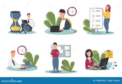 Successfully Organizing Appointments And Tasks Vector Illustration
