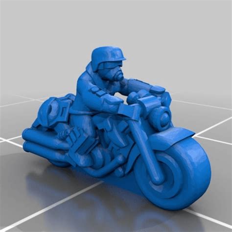 Download Free Stl File 6mm Empire Star Army Acadian Bikers • 3d