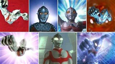 All Showa Ultraman Transformations Ultraman Zearth Youtube
