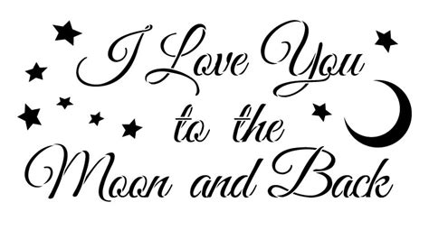 I Love You To The Moon And Back Word Stencil 13 X 7 Stcl12151